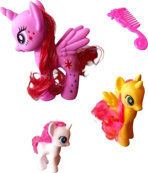 Pony Bakım ve Arkadaşlık Seti: 3 Sevimli Karakter ve Tarağı! - Image 1