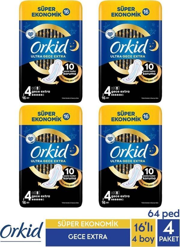 Orkid Ultra Extra 4'lü Gece Extra 16 X 4 Adet - Image 1