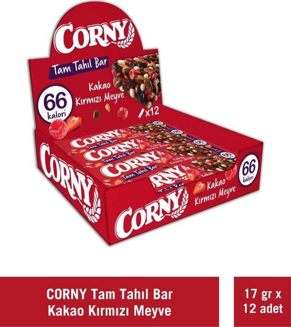 Corny Tam Tahıllı Bar Kakao Kırmızı Meyveli 17 gr x 12 Adet - Image 1