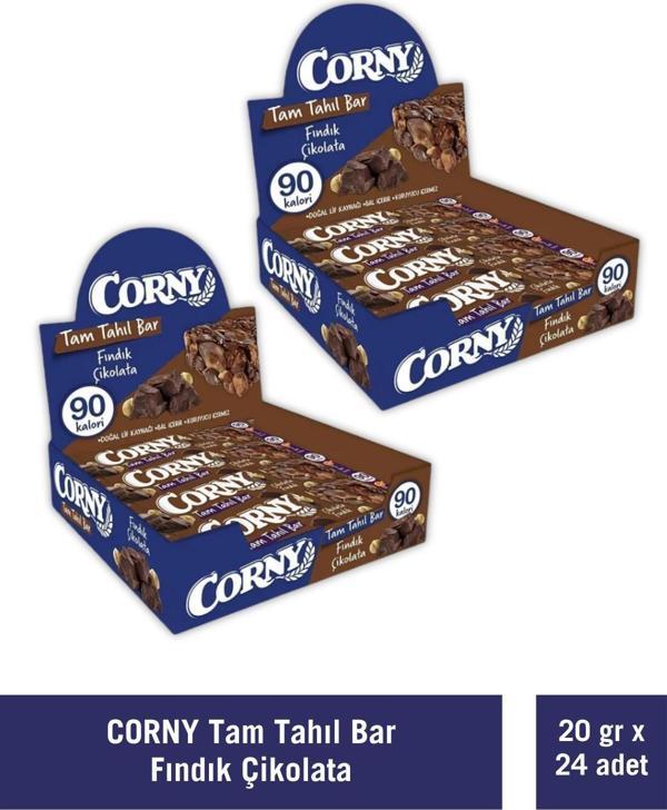 Corny Tam Tahıllı Bar Çikolata Fındıklı 20 gr x 24 Adet - Image 1