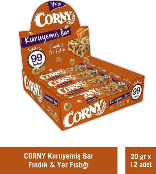 Corny Kuruyemiş Bar Fındık Yer Fıstığı 20 gr x 12 Adet  - Image 1