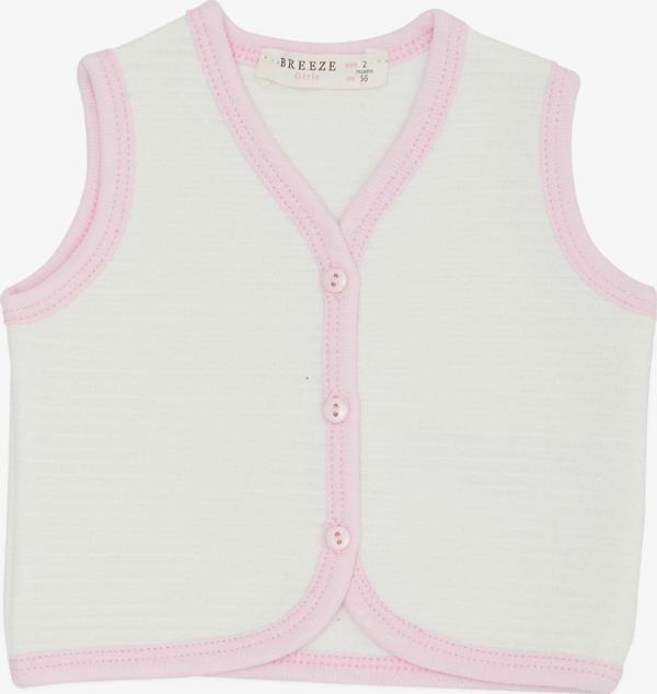 Breeze Kız Bebek Yelek Düğmeli 0-9 Ay, Ekru - Image 1