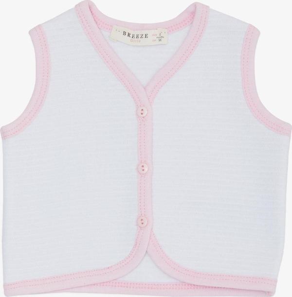 Breeze Kız Bebek Yelek Düğmeli 0-9 Ay, Beyaz - Image 1