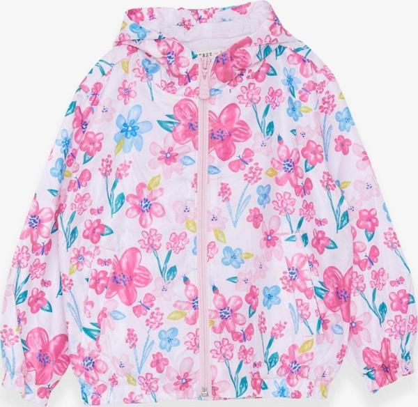Breeze Kız Çocukyağmurluk Çiçek Desenli 1-6 Yaş, Beyaz - Image 1