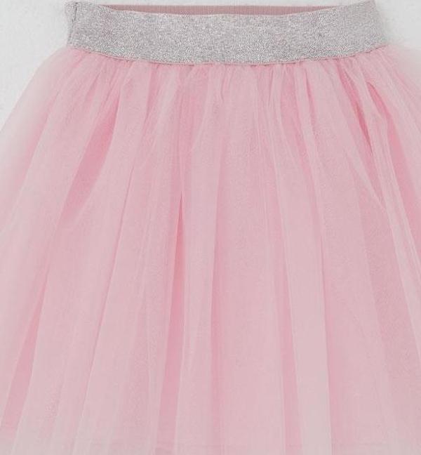 Breeze Kız Çocuk Tütü Etek Beli Sim Detaylı Lastikli 5-10 Yaş, Pembe - Image 1