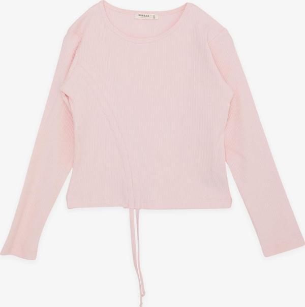 Breeze Kız Çocuk Uzun Kollu Tişört Büzgülü 8-14 Yaş, Pembe - Image 1