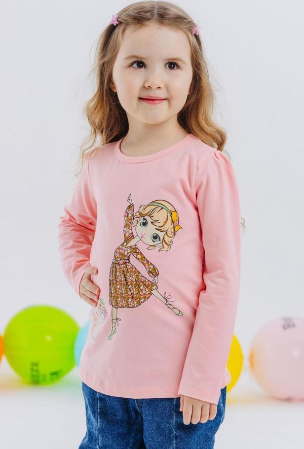 Breeze Kız Çocuk Uzun Kollu Tişört Dostluk Temalı Dansçı Kız Baskılı 2-6 Yaş, Pembe - Image 1