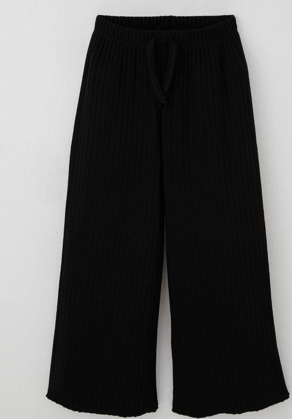 Breeze Kız Çocuk Pantolon Bağcık Aksesuarlı Beli Lastikli 7-14 Yaş, Siyah - Image 1