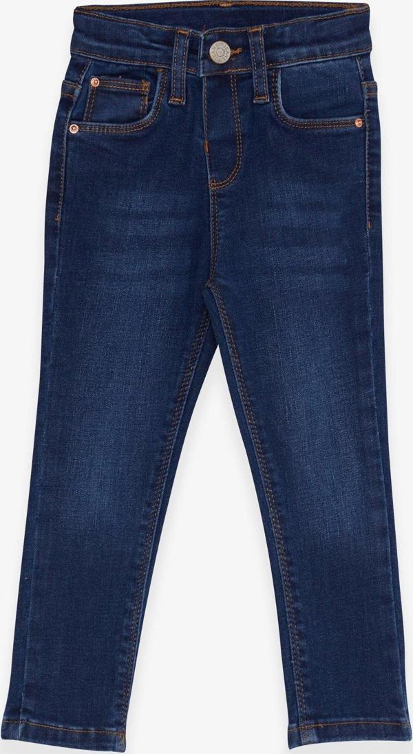 Breeze Kız Çocuk Kot Pantolon Cepli 1.5-5 Yaş, Koyu Mavi - Image 1