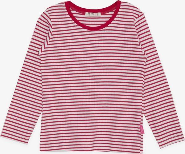 Breeze Kız Bebek Uzun Kollu Tişört Çizgili 9 Ay-3 Yaş, Fuşya - Image 1