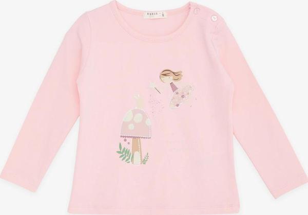 Breeze Kız Çocuk Uzun Kollu Tişört Mutluluk Temalı Kız Baskılı 1-4 Yaş, Pembe - Image 1