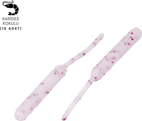 Silikon Kurt Yem - LRF Yem - 1g 52mm - Fishack Wormix - 10 Adet - White - Image 1