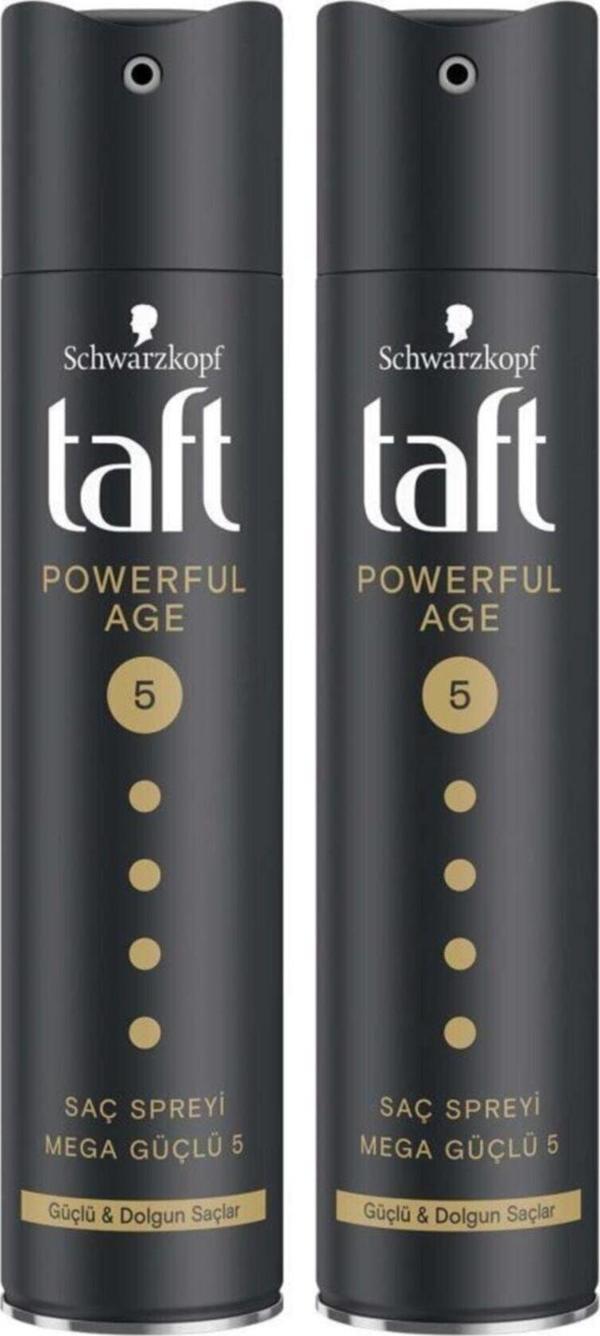 Taft Saç Spreyi *5*Powerful Age İnce Ve Zayıf Saçlar 250ml 2 Adet - Image 1