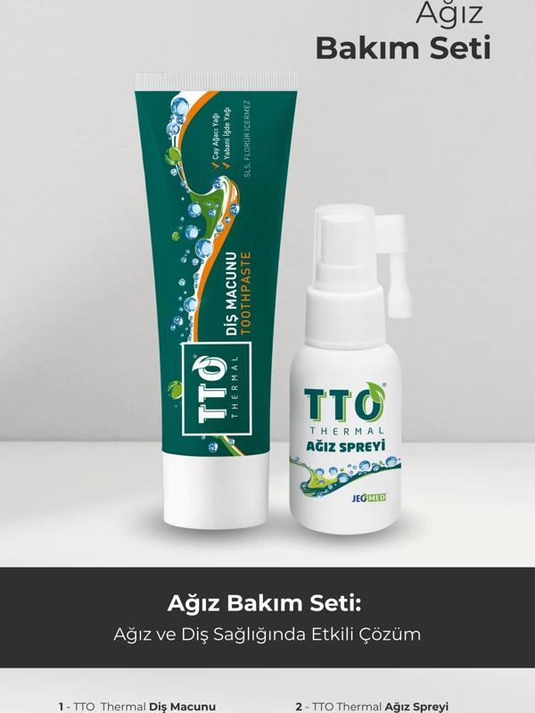 Florürsüz Diş Macunu 75 gr - Ağız Spreyi Hediyeli ( Çay Ağacı Yağı / Tea Tree Oıl) - Image 1