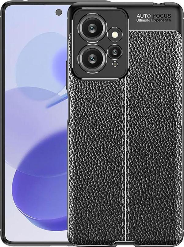 Xiaomi Redmi Note 12 Uyumlu Kamera Korumalı Deri Görünümlü Silikon Kılıf - Image 1