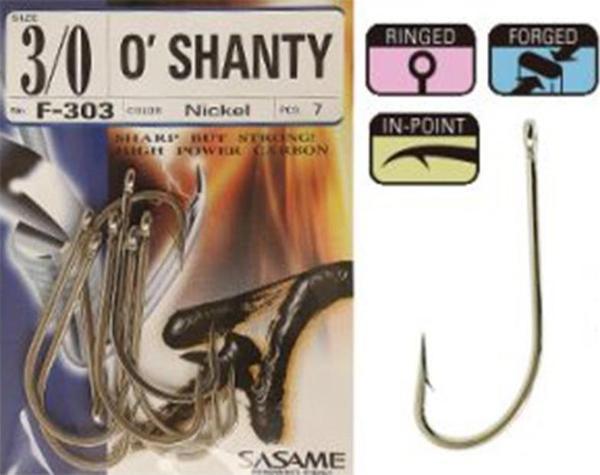 Sasame F-303 O Shanty Serisi Olta İğnesi 8-0 - Image 1