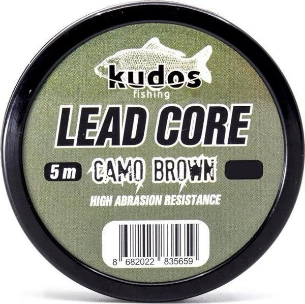 Kudos Lead Core Camo Brown 5m Leader 45lb - Image 1