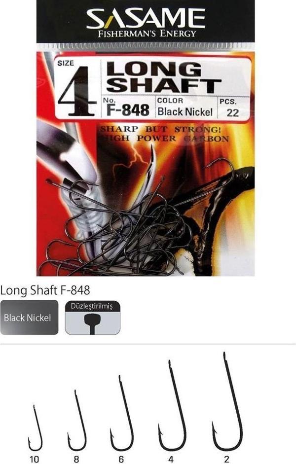 Sasame Long Shaft F-848 Serisi Olta İğnesi 8 - Image 1