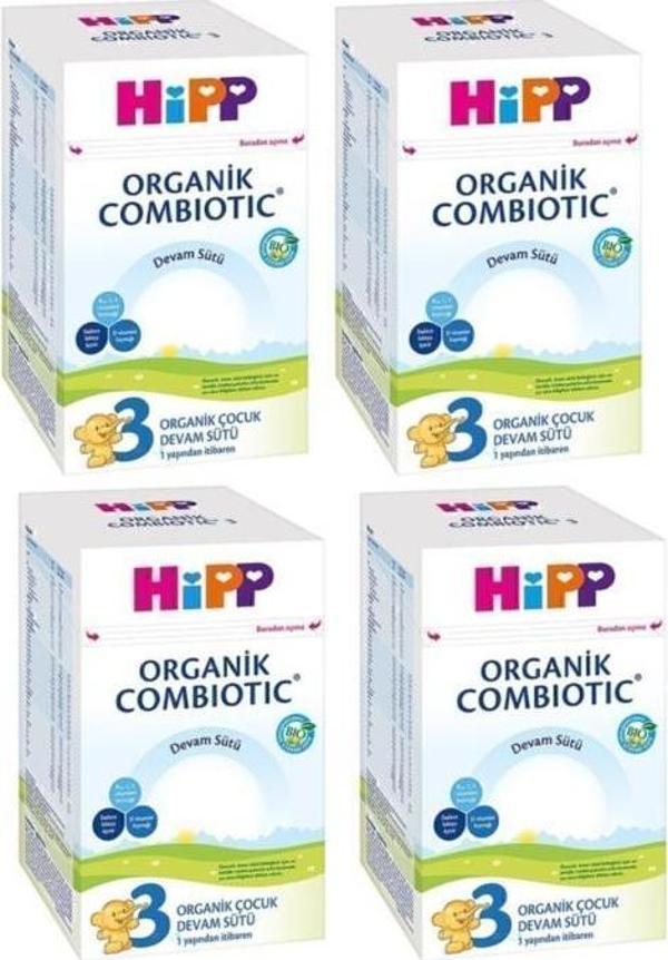 Hipp 3 Organik Combotic Devam Sütü 800 Gr X 4 Adet - Image 1
