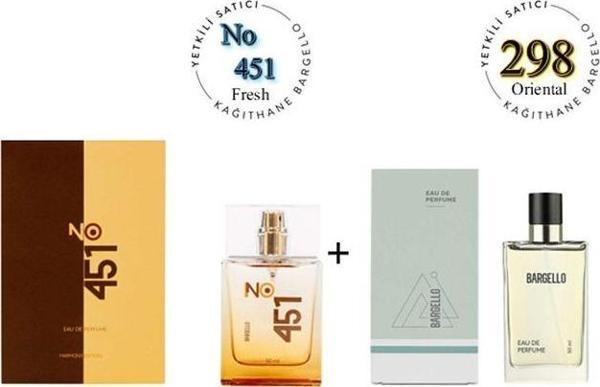 No:451 + 298 Unisex Parfüm Edp 50 ml Fresh / Oriental - Image 1