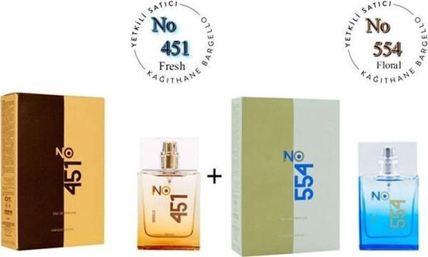 No:451 + No:554 Unisex Parfüm Edp 50 ml Fresh / Floral - Mnms50no451554 - Image 1