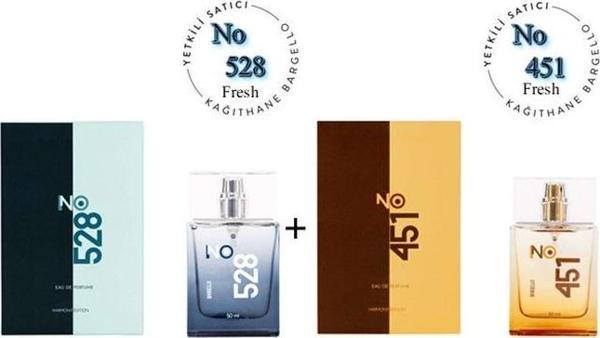 No: 528 + No:451 Erkek / Unisex Parfüm Edp 50 ml Fresh - Mnms50no528451 - Image 1