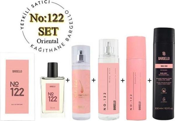 122 Kadın Parfüm Set ( Parfüm - Saç Parfümü - Bodymist - Deodorant - Duş Jeli ) - Mnms122setduş2 - Image 1