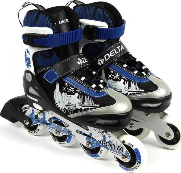 Delta 4 0151 Inline Skate Silikon Teker Alüminyum Paten Tek Sıra Mavi Fitness Patenler Paten Freni Var Fi - Image 1