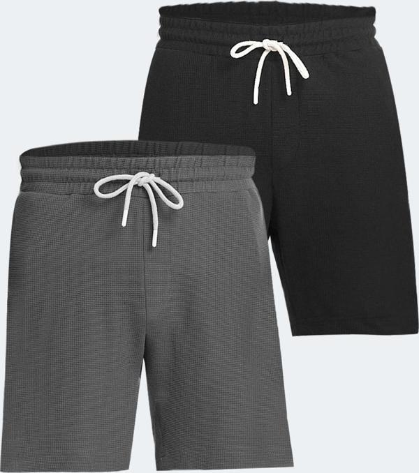 Slazenger VALERI 2 li Set Erkek Şort Siyah - Koyu Gri - Image 1