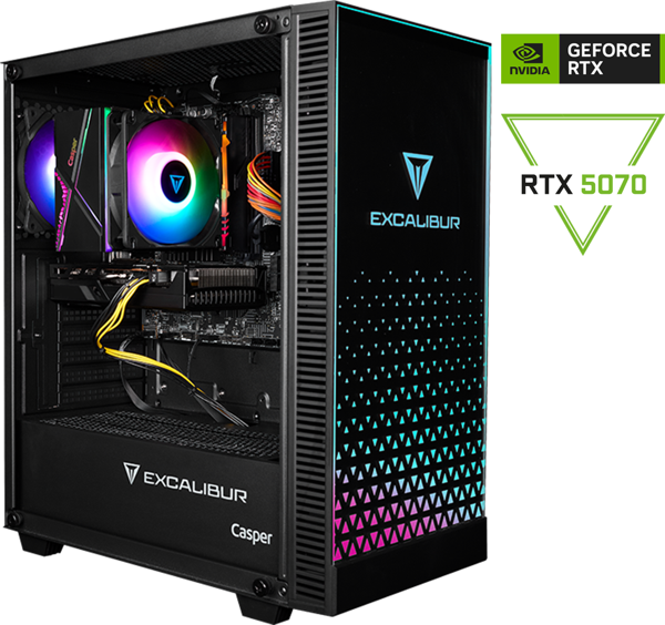 Casper Excalibur E65L.147F-EF70X-0HD Intel Core i7-14700F 64GB RAM 1TB SSD Nvidia GeForce RTX 5070 Freedos - Image 1