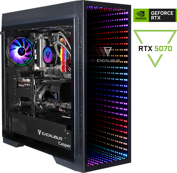 Casper Excalibur E75L.144F-DF70X-0SD Intel Core i5-14400F 32GB RAM 1TB SSD Nvidia GeForce RTX 5070 Freedos - Image 1