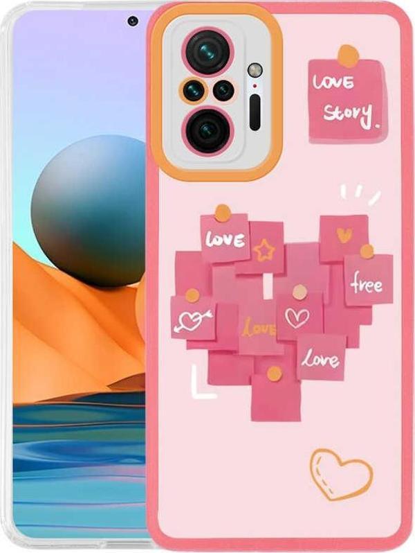 Xiaomi Redmi Note 10 Pro Kılıf Zore M-Fit Desenli Kılıf Love Story No2 - Image 1