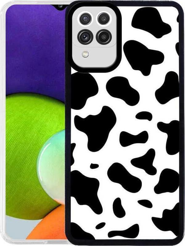 Galaxy A22 4G Kılıf Zore M-Fit Desenli Kılıf Cow No1 - Image 1
