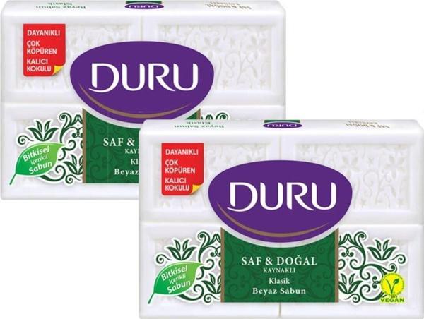 Duru Saf Ve Doğal Klasik Beyaz Sabun Kokulu Banyo Sabunu 4X150 Gr (2 Adet) - Image 1