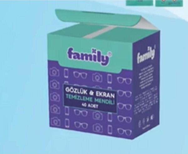 Family Gözlük Ve Ekran Temizleme Mendili 40 Adet - Image 1
