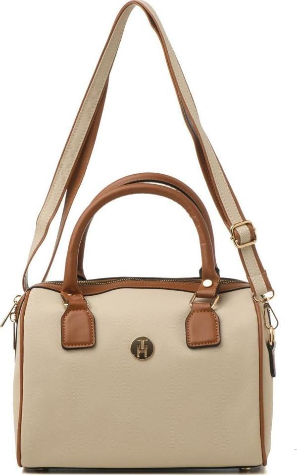 TH Bag Kadın Omuz Çantası TH-YK12212 Krem-Taba - Image 1