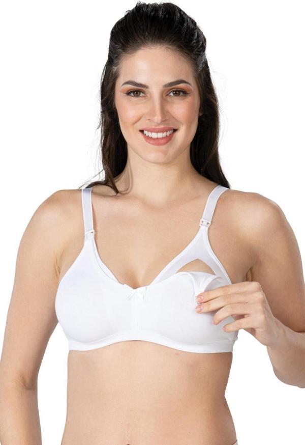 Beyaz Mı Emay 1421 Modal Cotton Emzirme Sütyen - Image 1