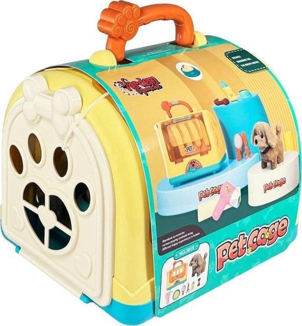 JND-3615 Taşıma Çantalı Hareketli Pilli Köpek Set (Pet Shop) -Vardem Oyuncak - Image 1