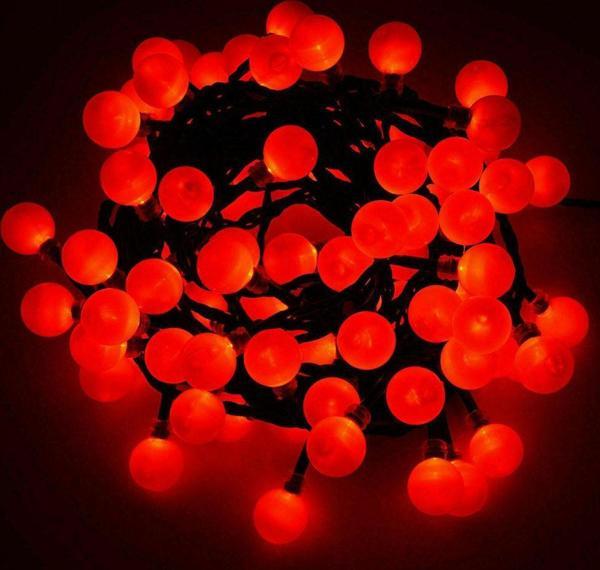 5 M 28 Led Kırmızı Işık Siyah Kablo Fişli - Image 1