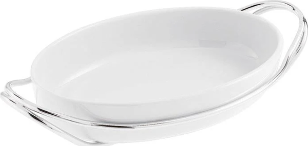 Sambonet Kulplu Oval Porselen Servis 35 Cm - Image 1