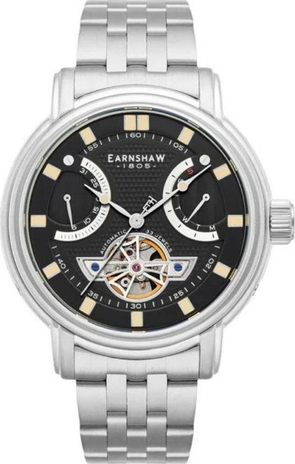 LONGCASE DUAL RETROGRADE OPEN HEART ES-8184-11 Otomatik Erkek Kol Saati - Image 1