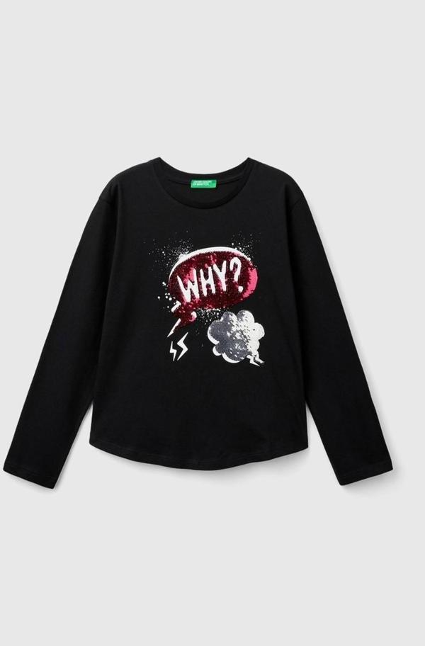 Benetton Kız Çocuk Uzun Kollu T-shirt 3I1XC10KC-24K - Image 1