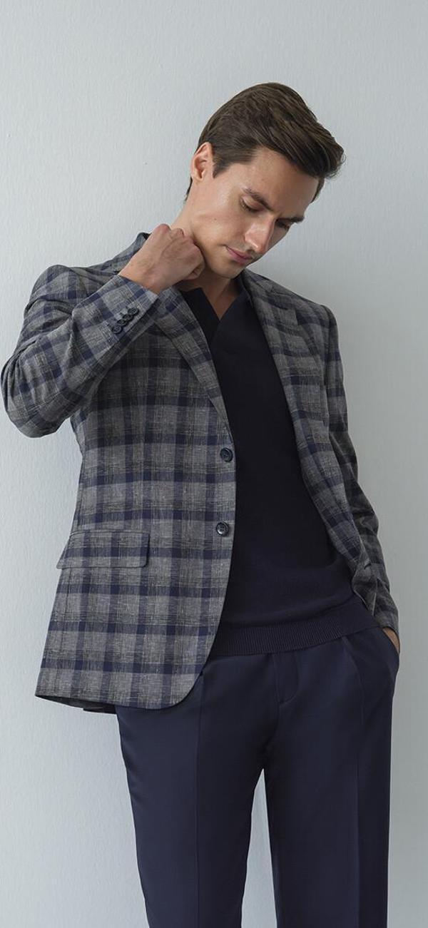 Sarar Rexford Regular Fit Kareli Erkek Ceket 3173498 - Image 1