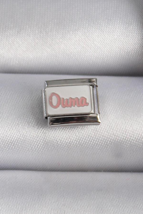 Celira Çelik Gümüş Renk Beyaz Pembe Ouma İşlemeli Nomination - Image 1