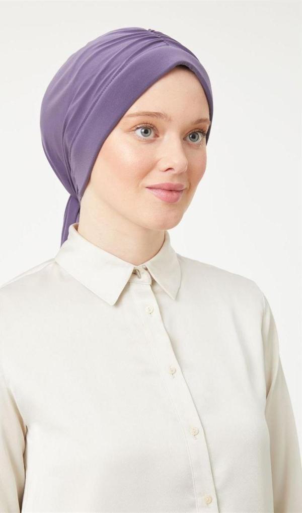 Lavender Dubai Pratik Şal Koyu Lila DPS05 - Image 1