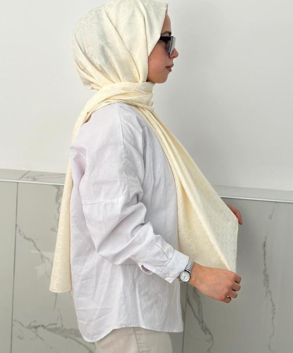 Locella Jakar Şal Krem JSL1212 - Image 1