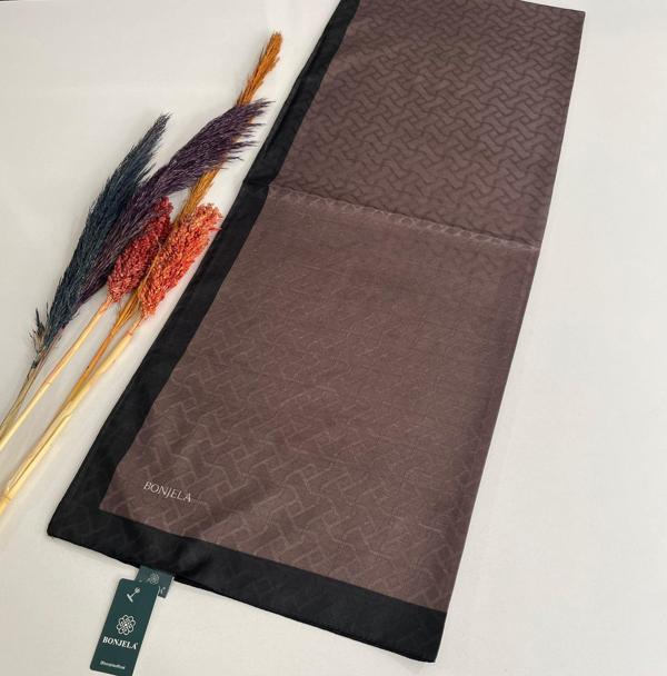 Bonjela Monogram Şal Sütlü Kahve JZ0327 - Image 1