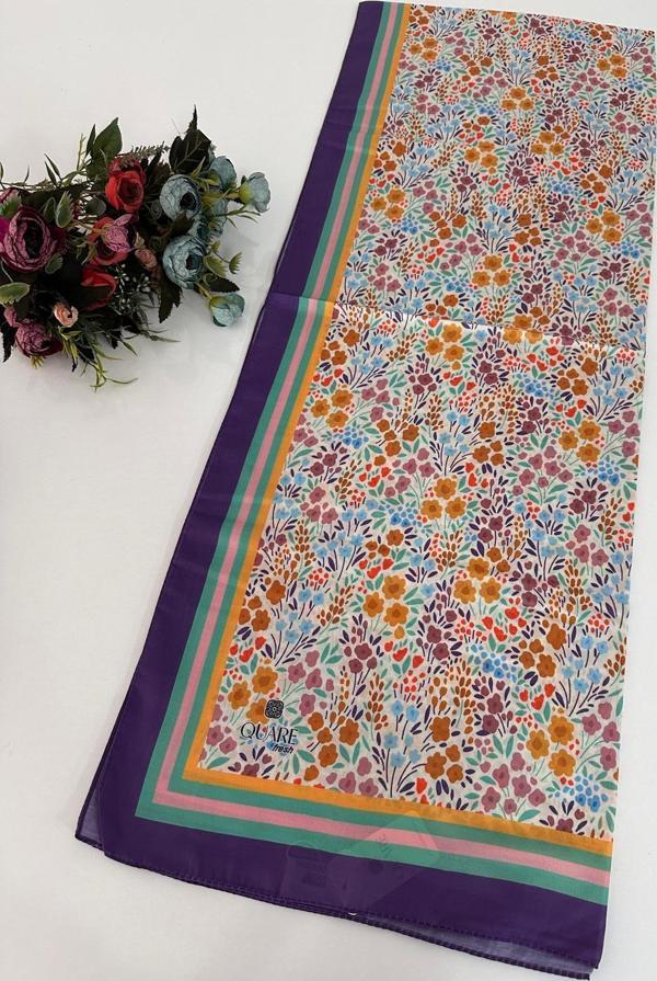 Quare Soft Pamuklu Desenli Şal LDSQ1406 - Image 1