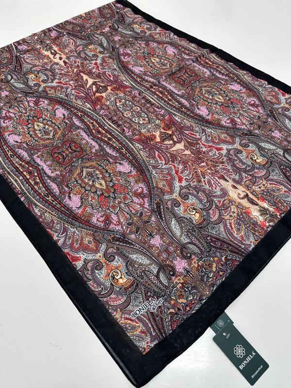 Bonjela Soft Pamuklu Şal Etro Desen LBS1909 - Image 1