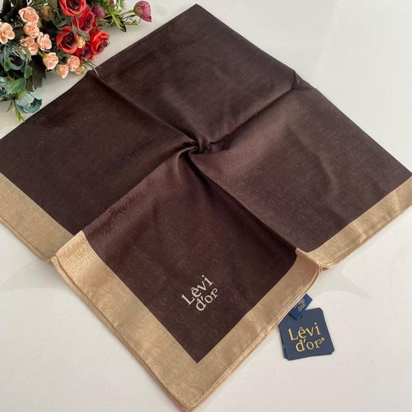 Levidor Premium Monogram Eşarp Kahve GX0207 - Image 1